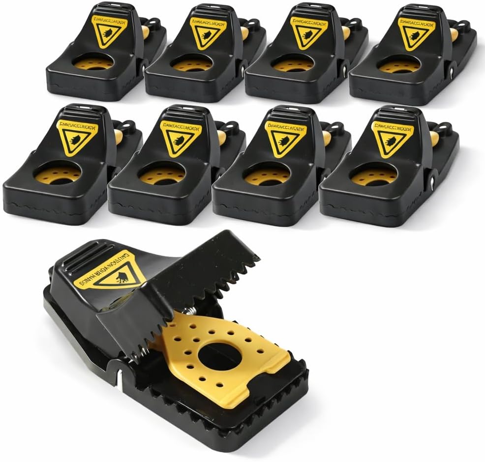 Wysteria Mouse Traps 12 Pack for Mice, Reusable Snap Traps Indoor for Home, No-Touch Safe Design, Quick Set Sensitive Trigger, Mice & Small Rat Catcher for Kitchen, Garage, Basement