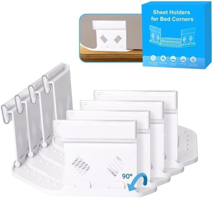 Wysteria Bed Sheet Holders 4PCS – Adjustable Anti-Slip Sheet Fasteners