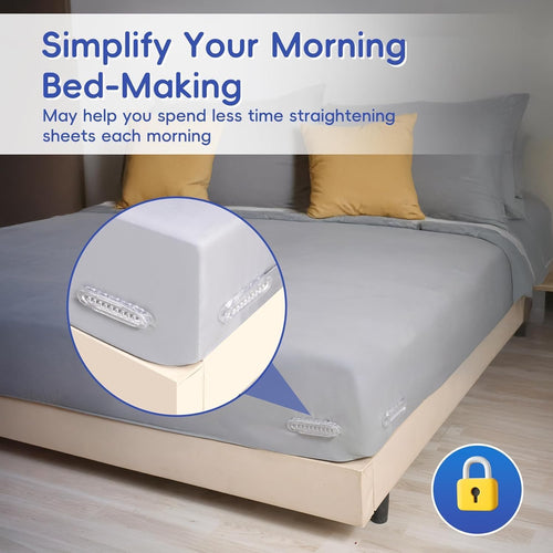 Wysteria Bed Sheet Holders 4PCS – Adjustable Anti-Slip Sheet Clips