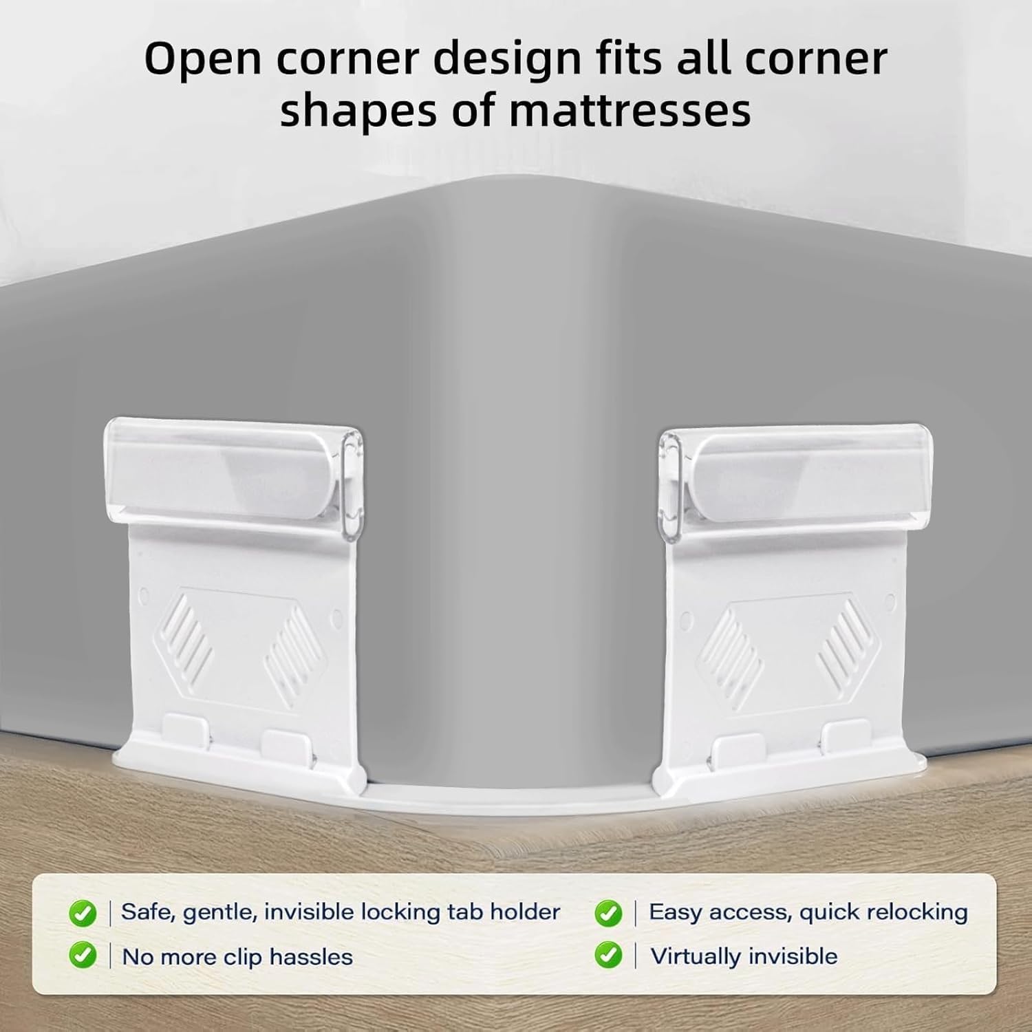 Wysteria Bed Sheet Holders 4PCS – Adjustable Anti-Slip Sheet Fasteners