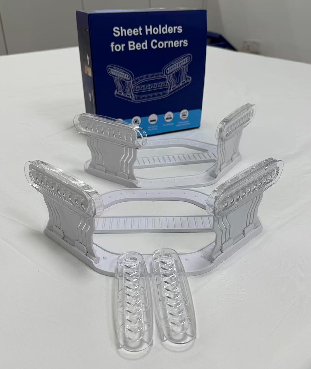 Wysteria Bed Sheet Holders 4PCS – Adjustable Anti-Slip Sheet Clips